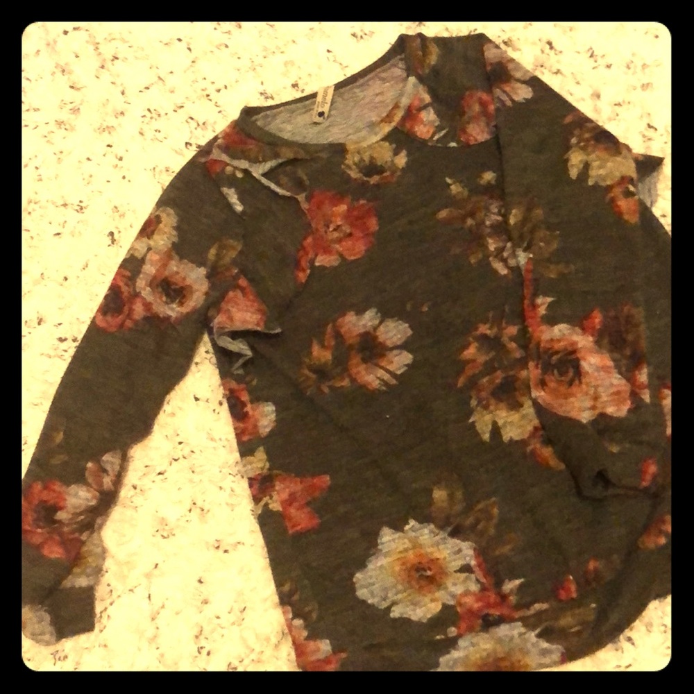Floral quarter sleeve blouse boutique style